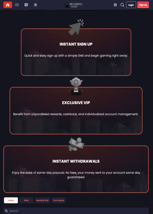 Promotions Incognito Casino
